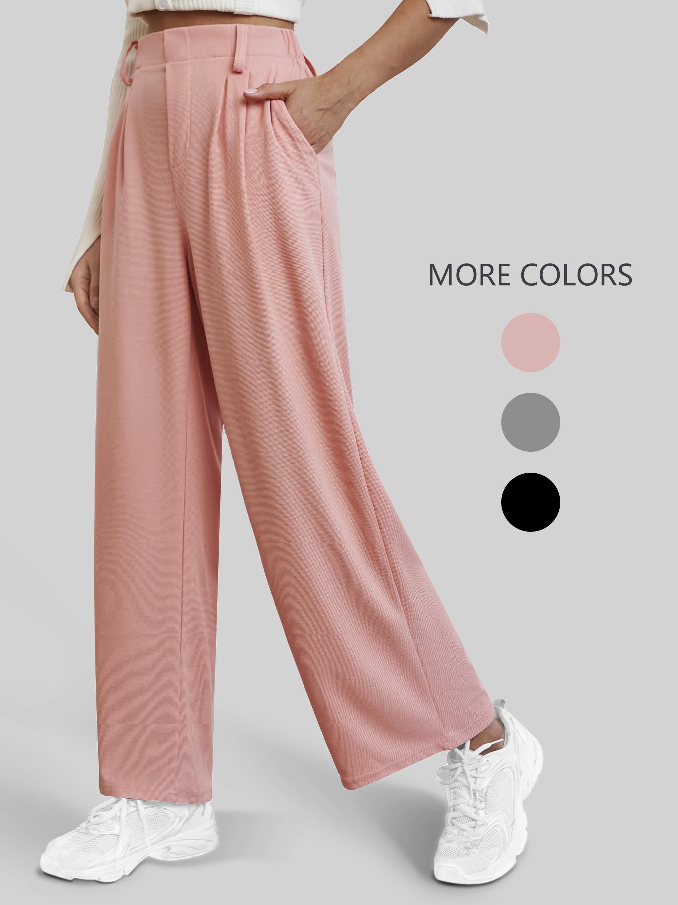 Women's Casual Straight Pants Wide-leg Pants ARZ