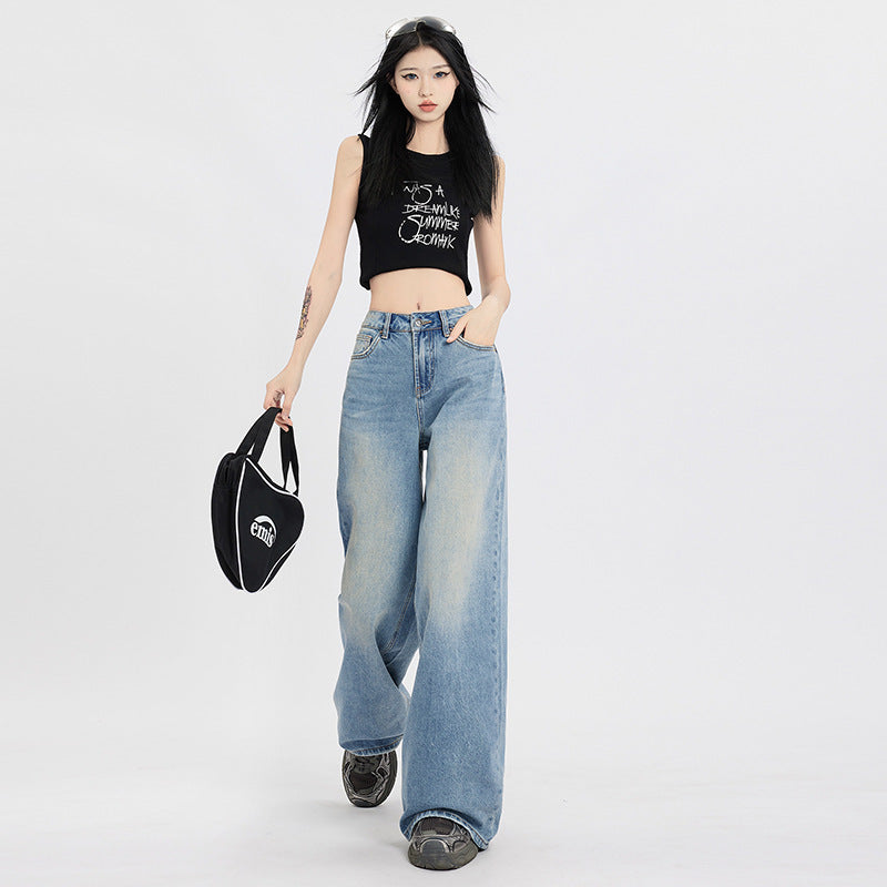 Women's Straight Loose Wide Leg Jeans ARZ