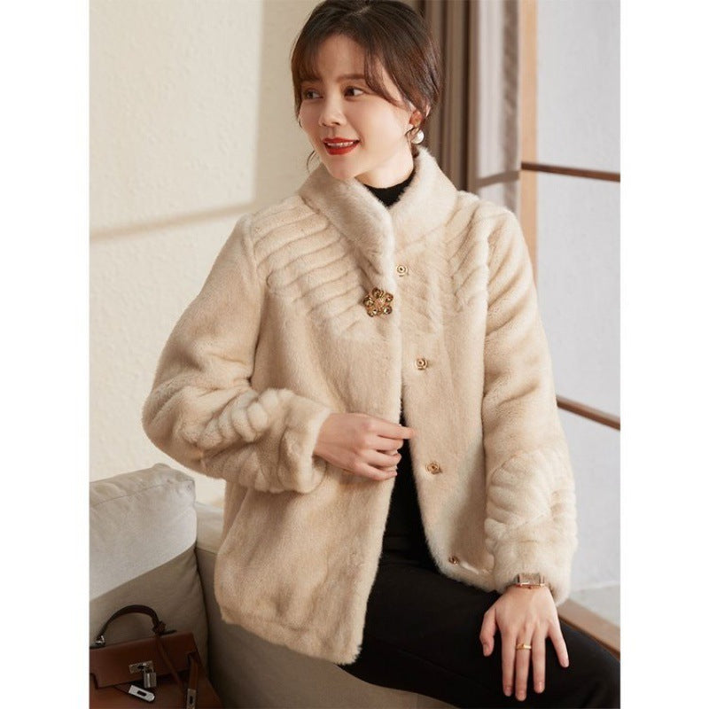 Temperamental Mother Winter Clothing Mink Velvet Coat ARZ