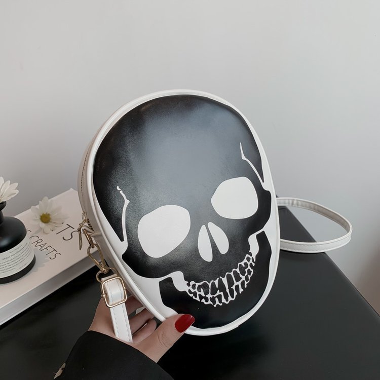 Halloween Skull Shoulder Bag Personality Funny Messenger Bag Kids Couples Outdoor Small Phone Bag For Women ARZ