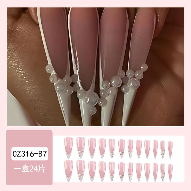 Super Long Diamond Wearing Armor European And American Foreign Trade Nail Stickers ARZ