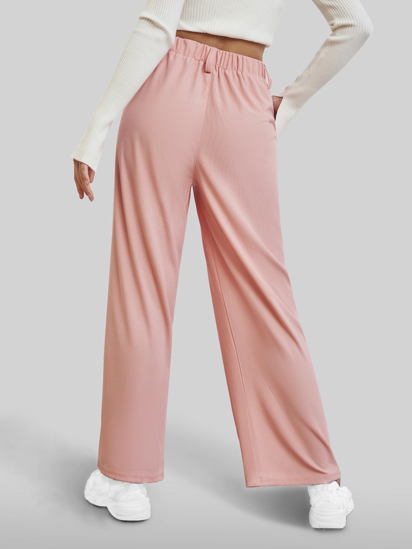 Women's Casual Straight Pants Wide-leg Pants ARZ