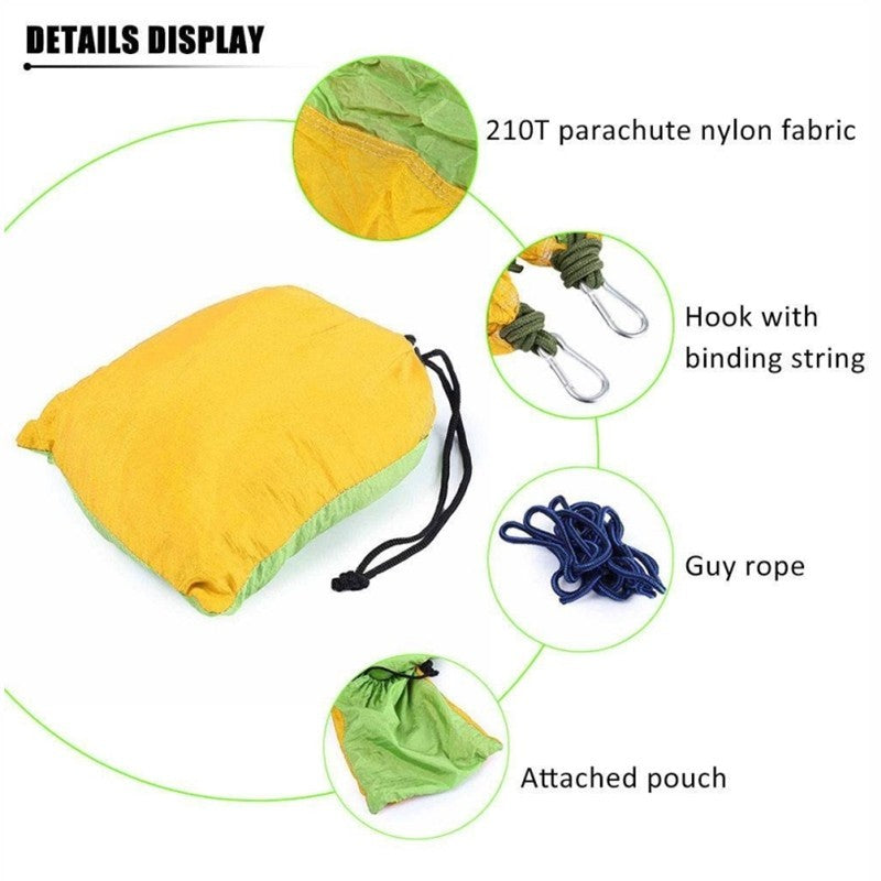 Backpacking Hammock - Portable Nylon Parachute Outdoor Double Hammock ARZ