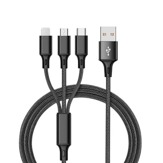 3 In 1 USB Cable For 'IPhone XS Max XR X 8 7 Charging Charger Micro USB Cable For Android USB TypeC Mobile Phone Cables ARZ