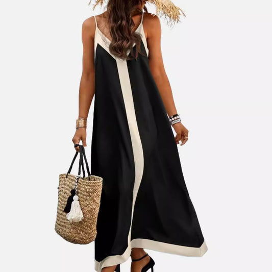 Women's Minimalist Casual Striped Color Block Dress ARZ