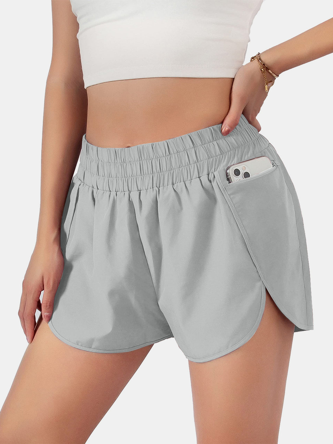 Elastic Waist Active Shorts Trendsi