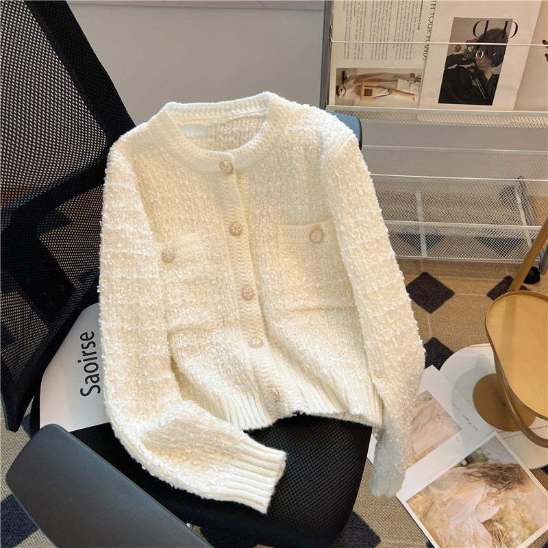 Knitted Top Women's Round Neck Sweater Coat ARZ