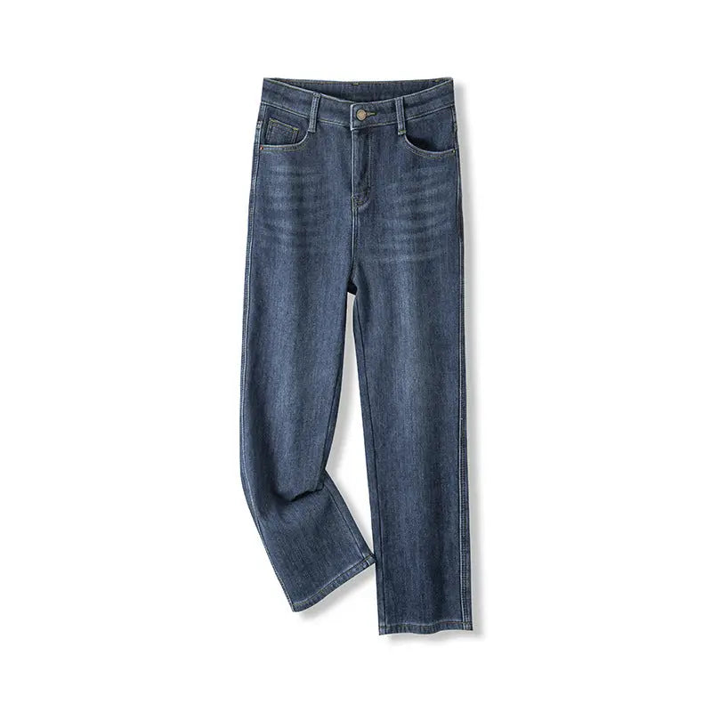 Fleece-lined Thick Cropped Jeans For Women ARZ