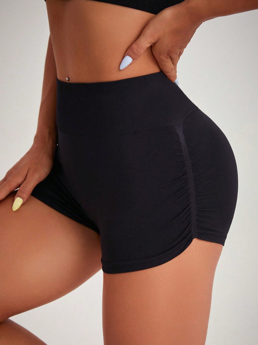 High Waist Active Shorts Trendsi