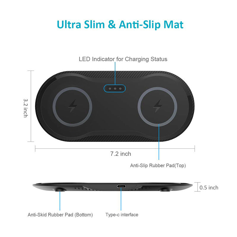 Wireless Charger Dual Mobile Phone Charger ARZ