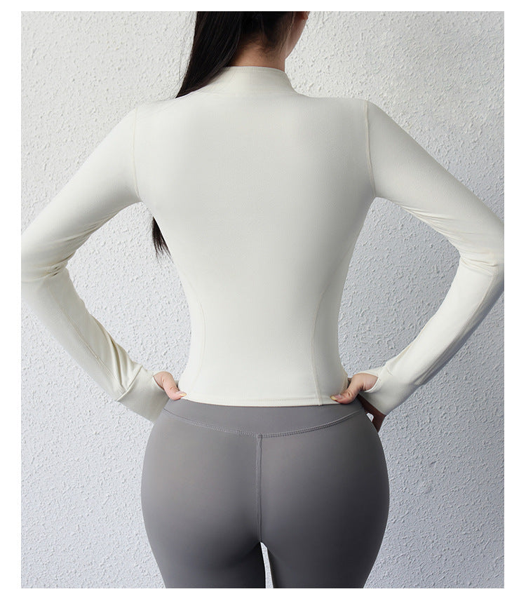 Women's Yoga Clothes Brushed Slim Fit Sports Long-sleeved Jacket ARZ