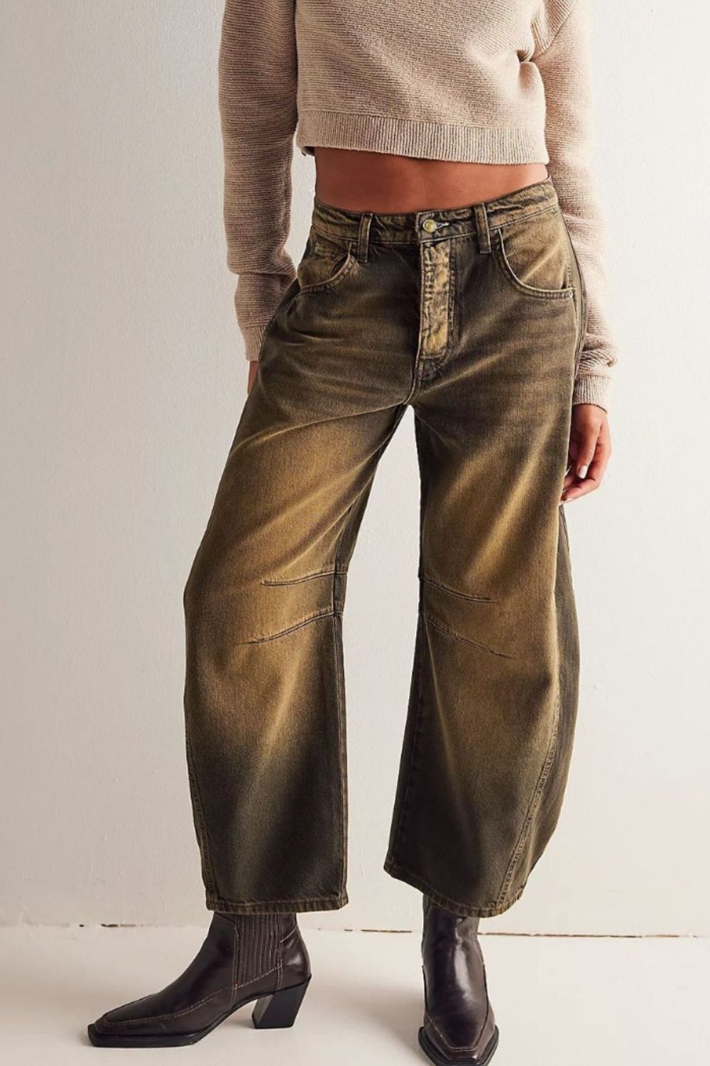 Wide Leg Jeans with Pockets Trendsi