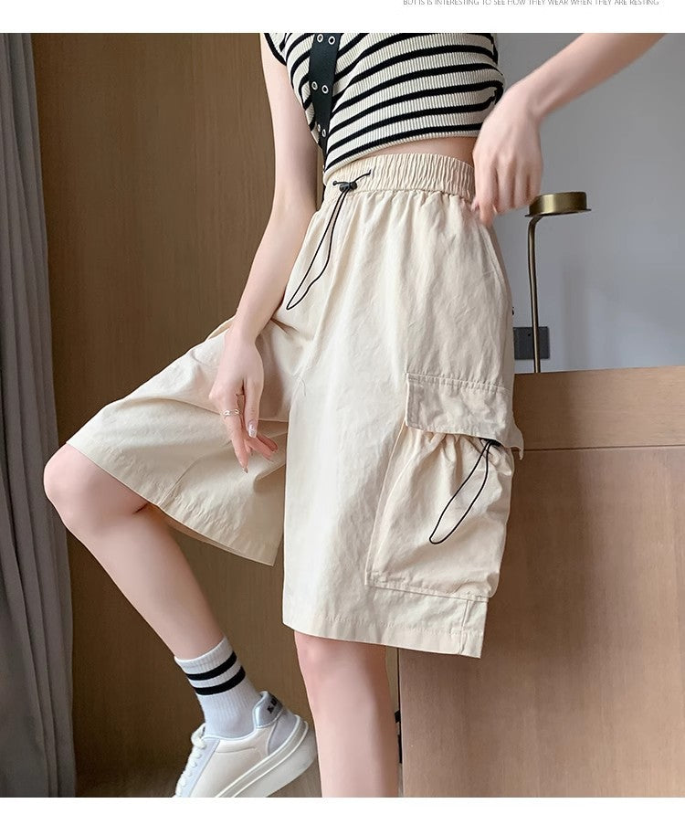 Women's Casual Sports Loose Wide Leg Middle Pants ARZ