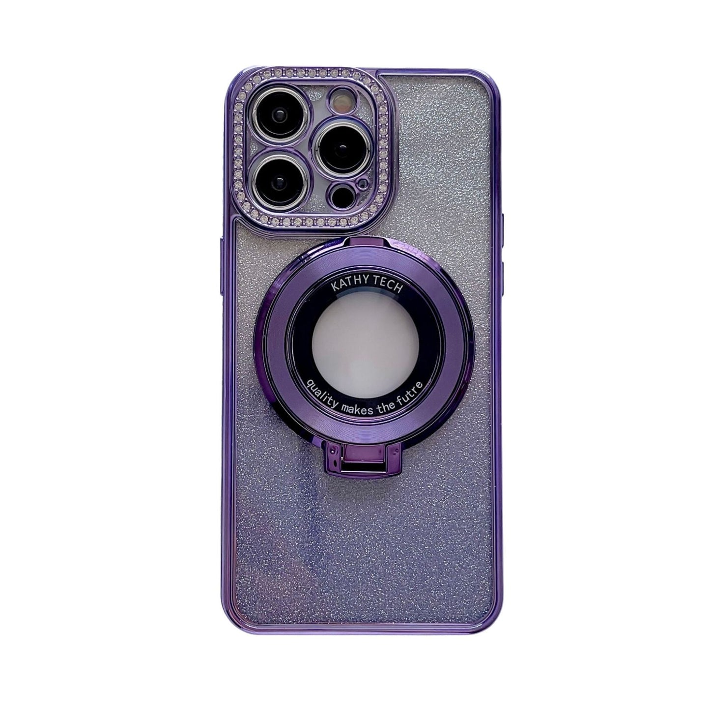 Glitter Tpu Electroplating Magnetic Bracket Phone Case ARZ