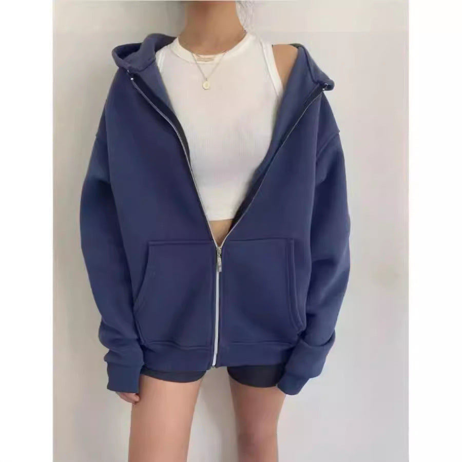 Women's Zipper Hooded Cardigan Coat ARZ