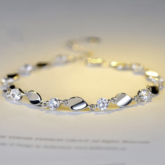 Diamond-encrusted 925 sterling silver bracelet ARZ