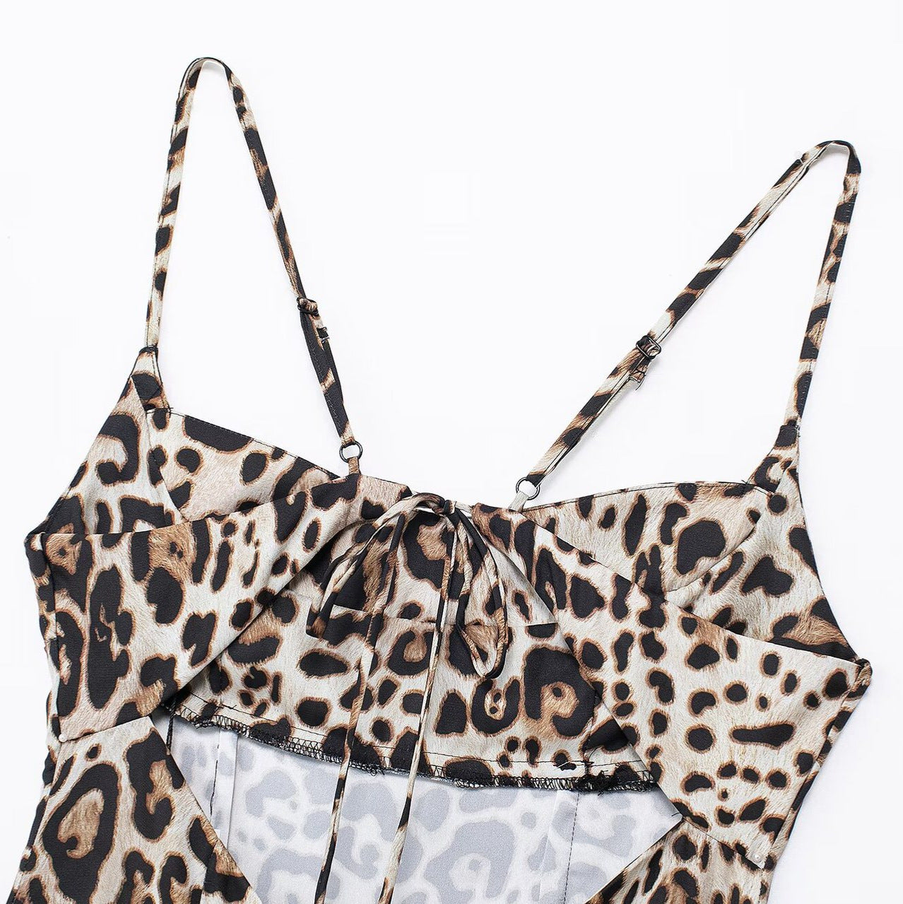 Female Animal Print Backless Dress ARZ