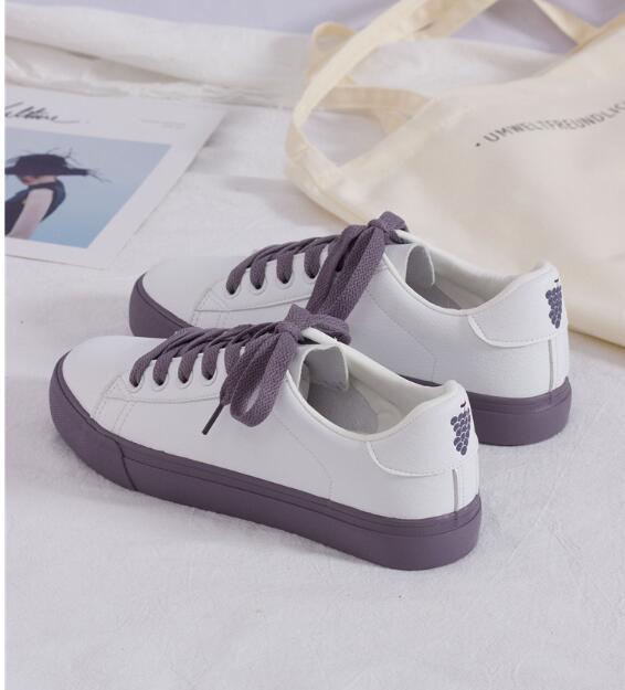 Spring new Korean version of the wild white shoes female strawberry retro port wind shoes students ins sneakers ARZ