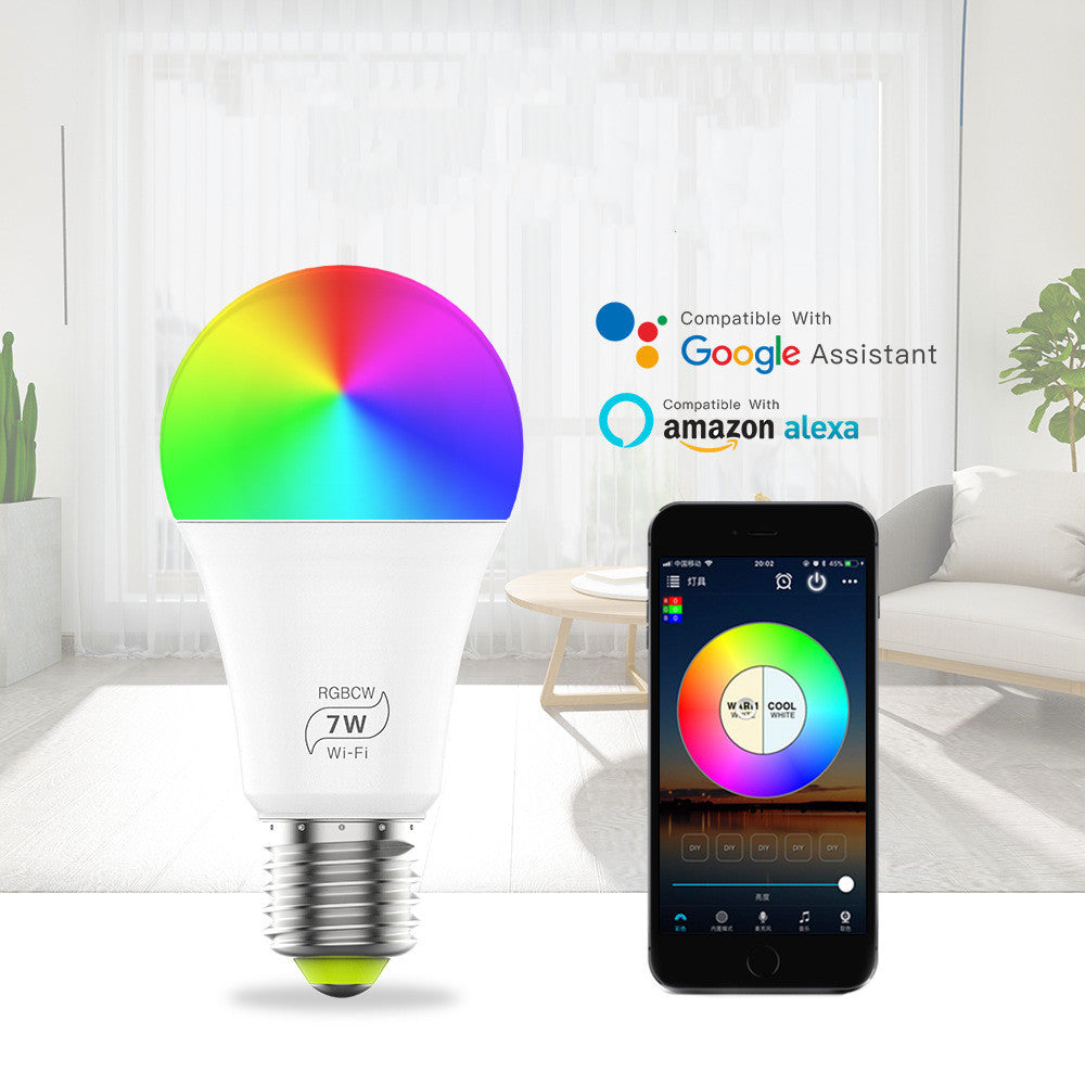 LED Smart Wifi Bulb Supports Alexa And Googleled Voice Control Colorful Lights ARZ