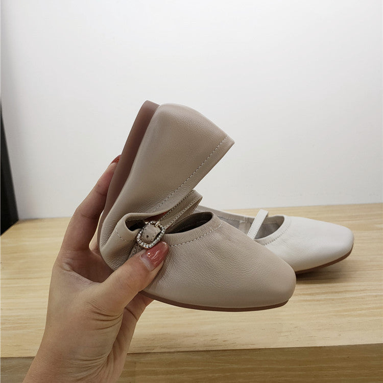 Small leather shoes Korean retro grandma shoes ARZ