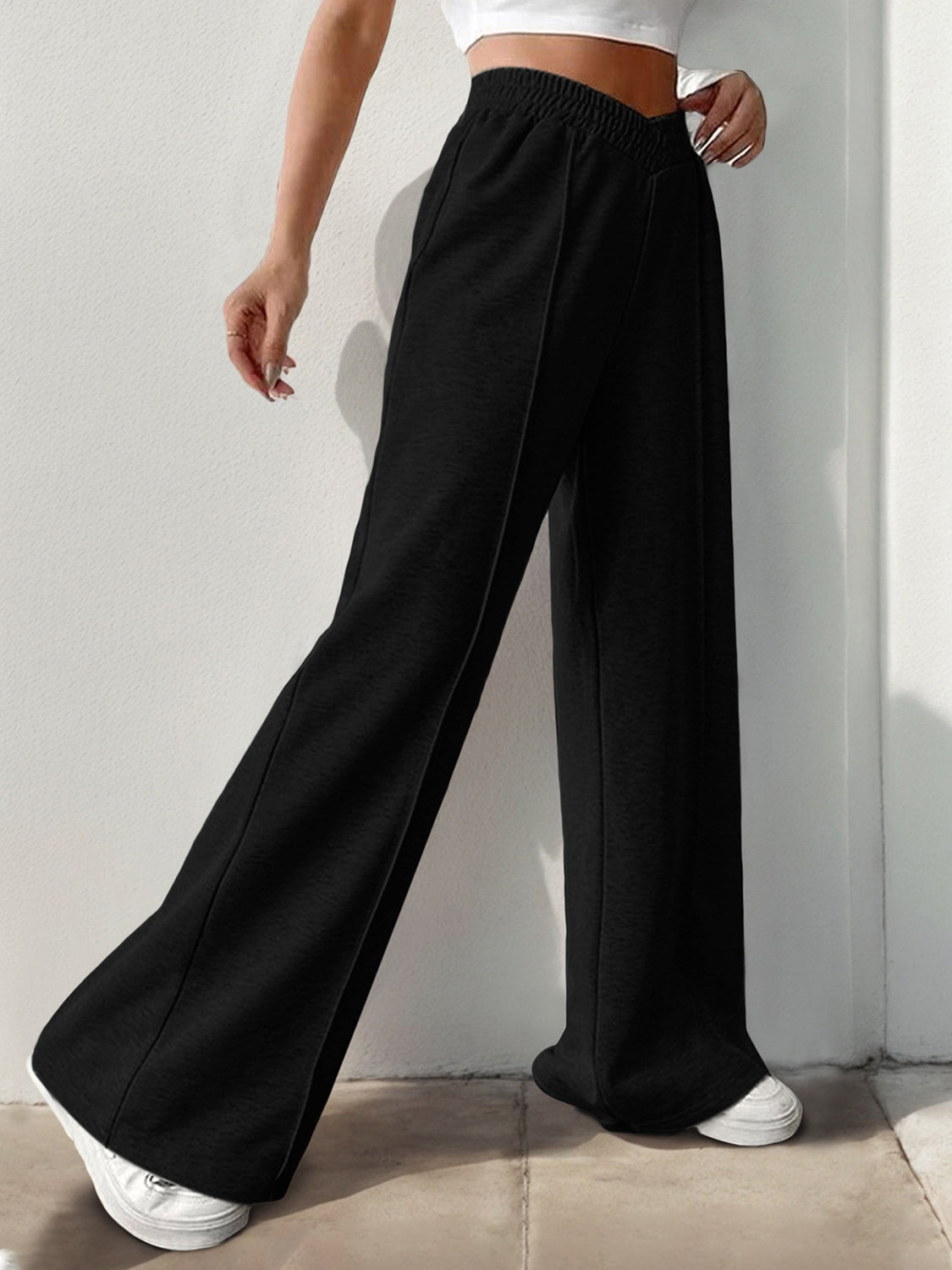 fashionable wide leg pants Trendsi