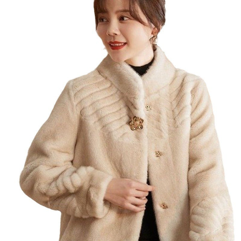 Temperamental Mother Winter Clothing Mink Velvet Coat ARZ