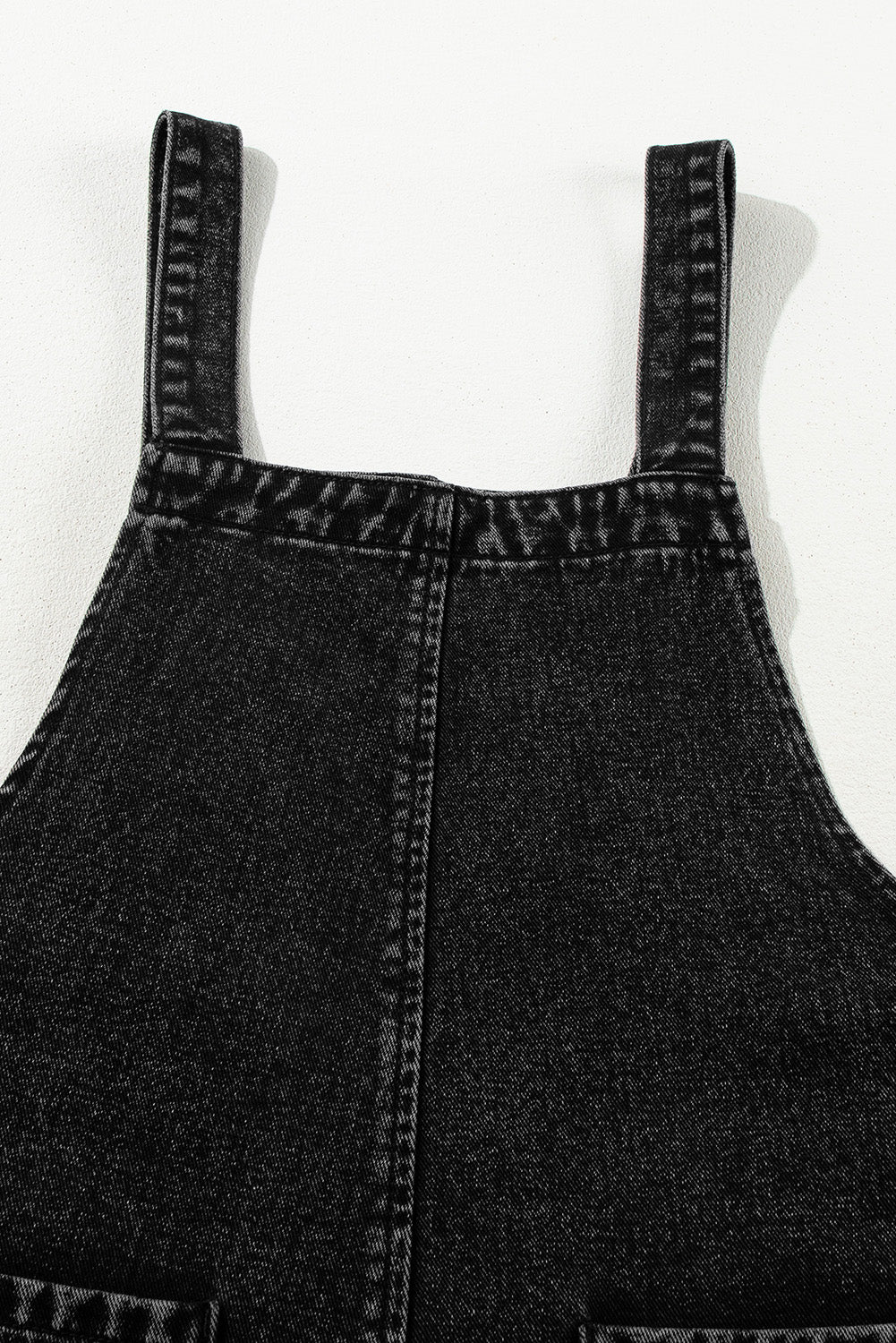 Distressed Wide Strap Denim Overalls Trendsi