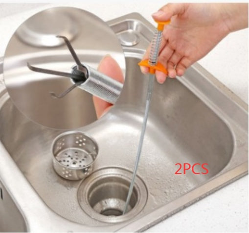 60CM Sewer Dredger Spring Pipe Dredging Tool Household Hair Cleaner Drain Clog Remover Cleaning Tools Household For Kitchen Sink Kitchen Gadgets ARZ