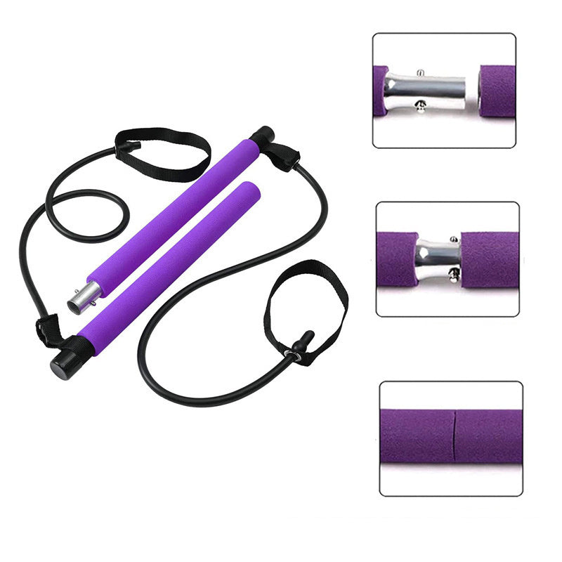 Fitness Yoga Pilates Bar Portable Gym Accessories Sport Elastic Bodybuilding Resistance Bands For Home Trainer Workout Equipment ARZ