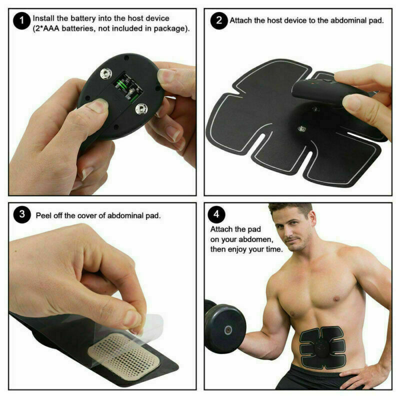 Electric Muscle Toner Machine ABS Toning Belt Simulation Fat Burner Belly Shaper ARZ