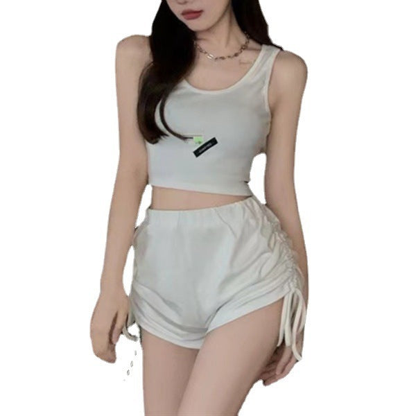 Cotton Sports Casual Pants Sexy Drawstring High Waist ARZ