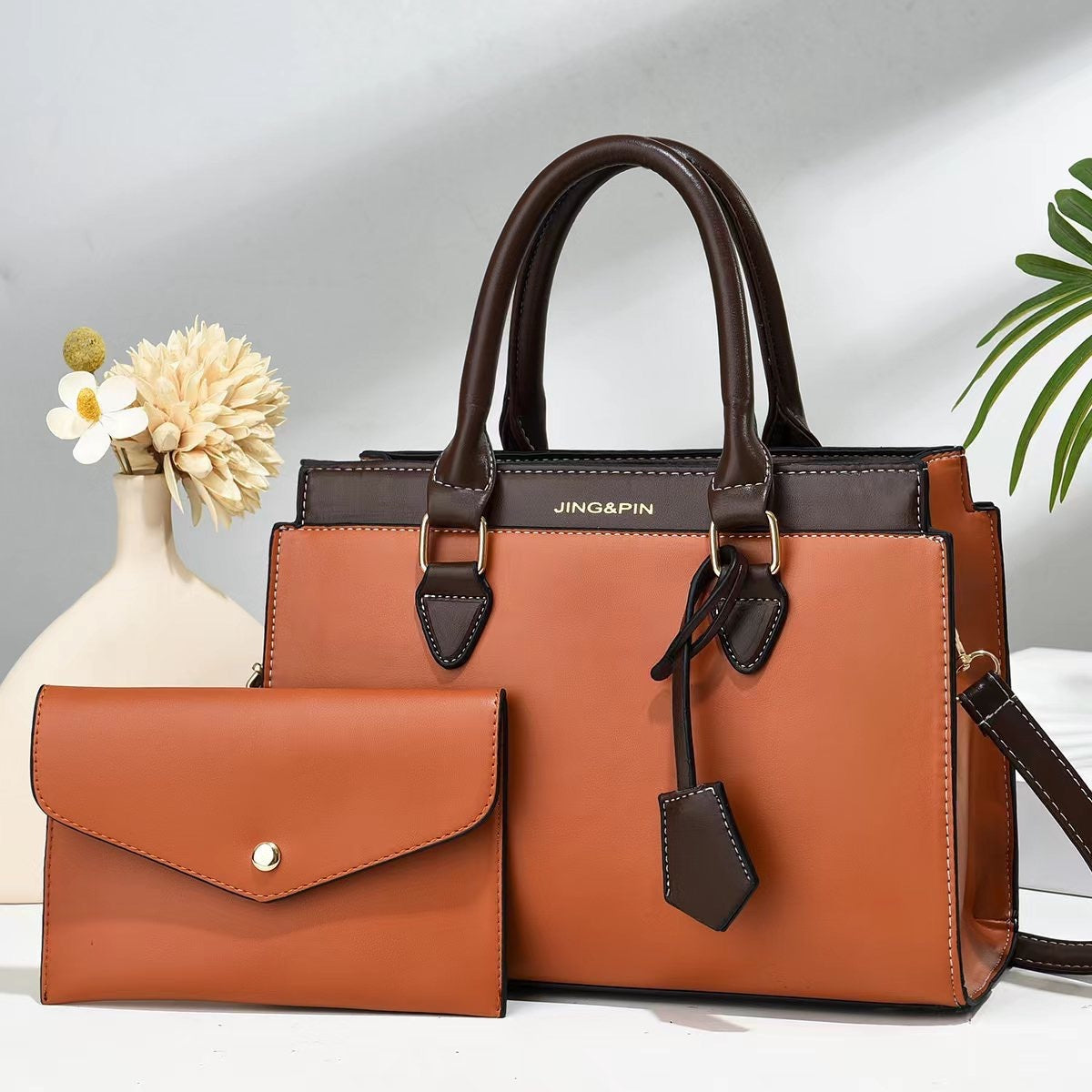 Contrast Color Minimalist Large Capacity Textured Female Bag ARZ