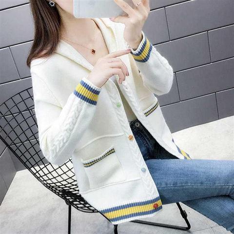 Hooded Knit Cardigan Sweater Coat For Women ARZ