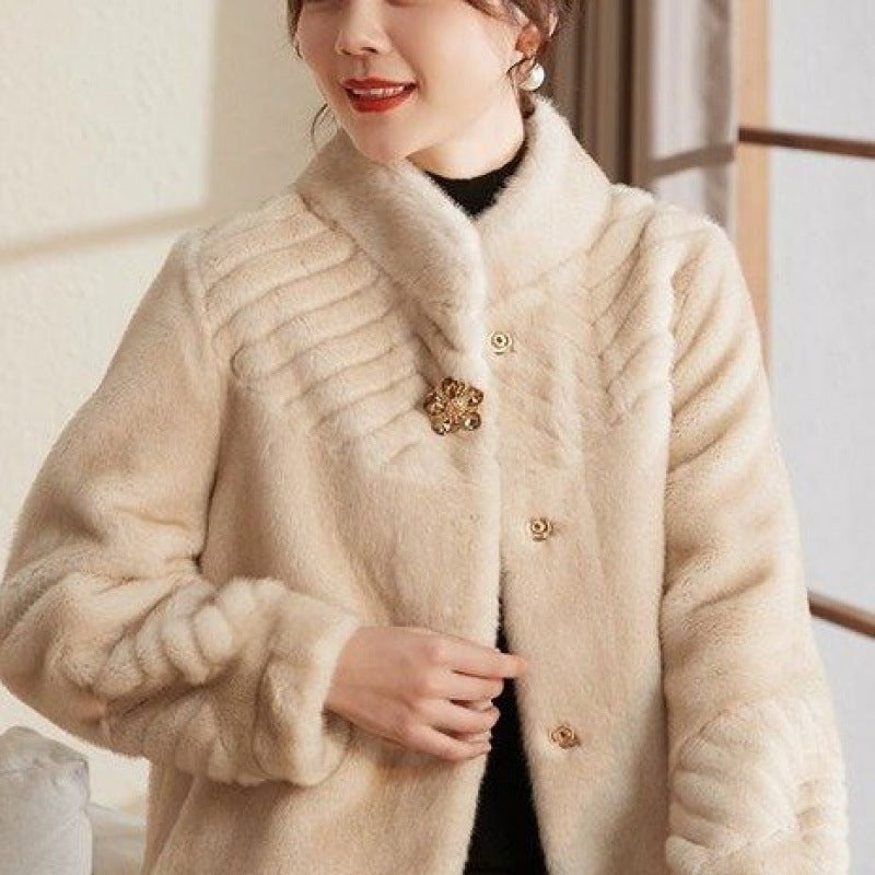 Temperamental Mother Winter Clothing Mink Velvet Coat ARZ