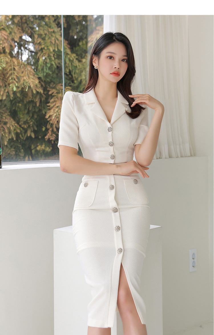 Women's New Socialite Slim Fit Suit Collar Two-piece Set ARZ