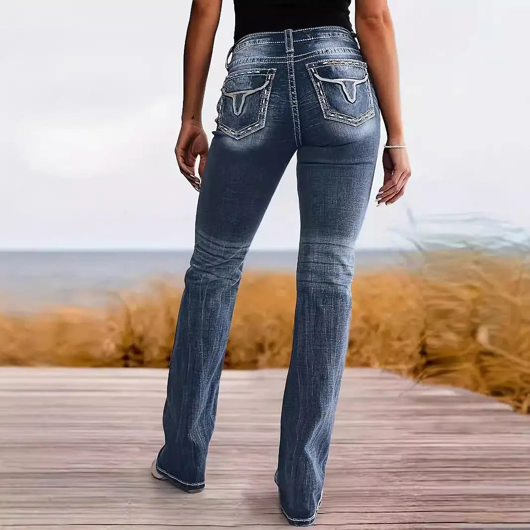 Women's Jeans High Waist Straight Slim Fit Slimming Versatile ARZ