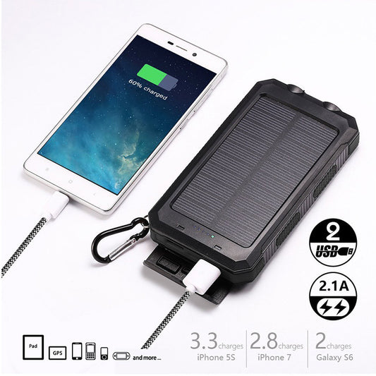 Solar Power Bank Outdoor Portable Compass Mobile ARZ