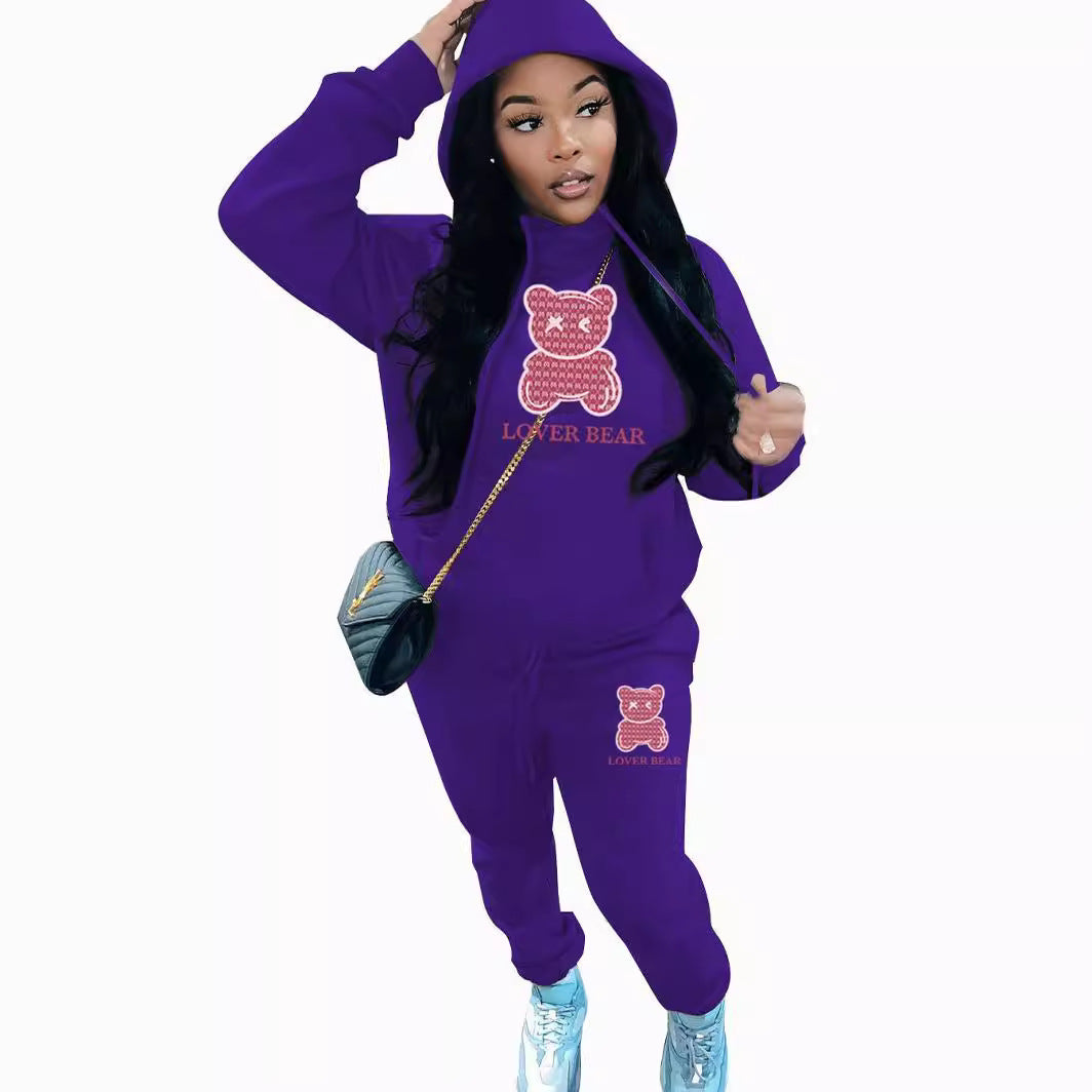 Cross-border New Arrival Women's Suit Hooded Sweatshirt And Sweatpants ARZ