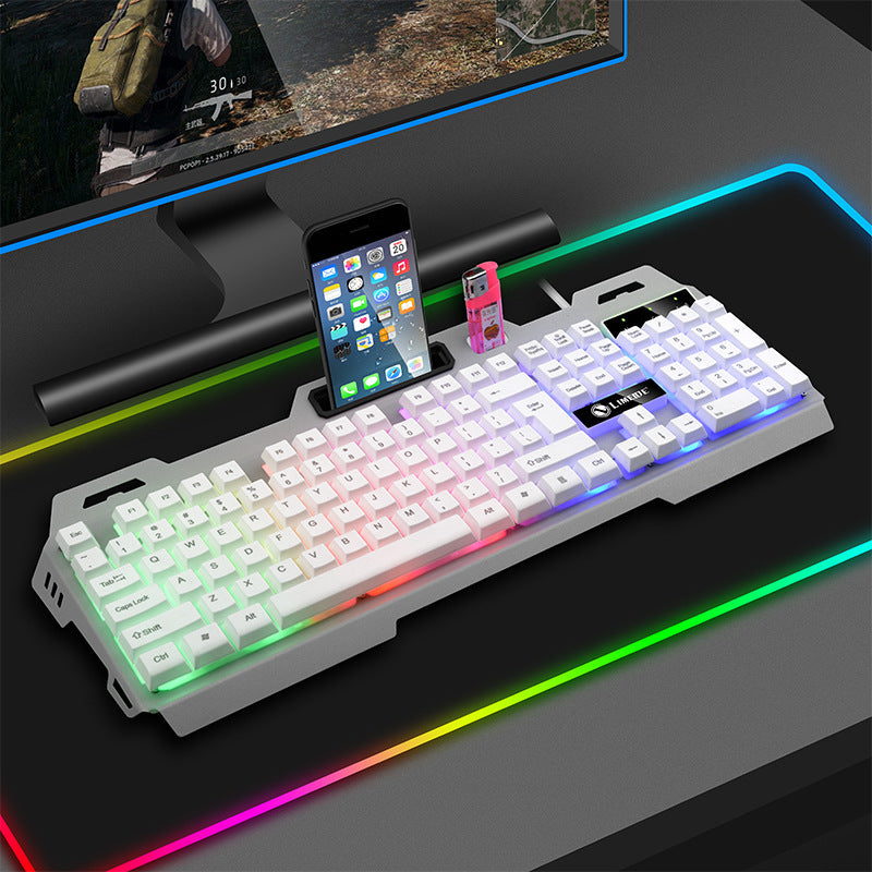 Game Luminous Keyboard Mouse Suit E-sports Machinery Feel Key Mouse ARZ