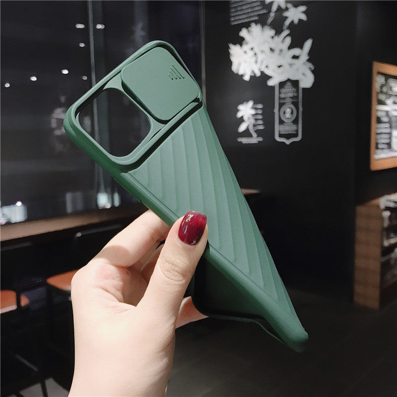 Compatible With  , Slide Camera Lens Protector Phone Case Soft Silicone Cover Matte Back Cover ARZ