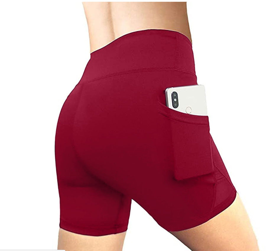 Hip Raise Yoga Women's High Waist Solid Color Tights Running Fitness Sports Pants ARZ