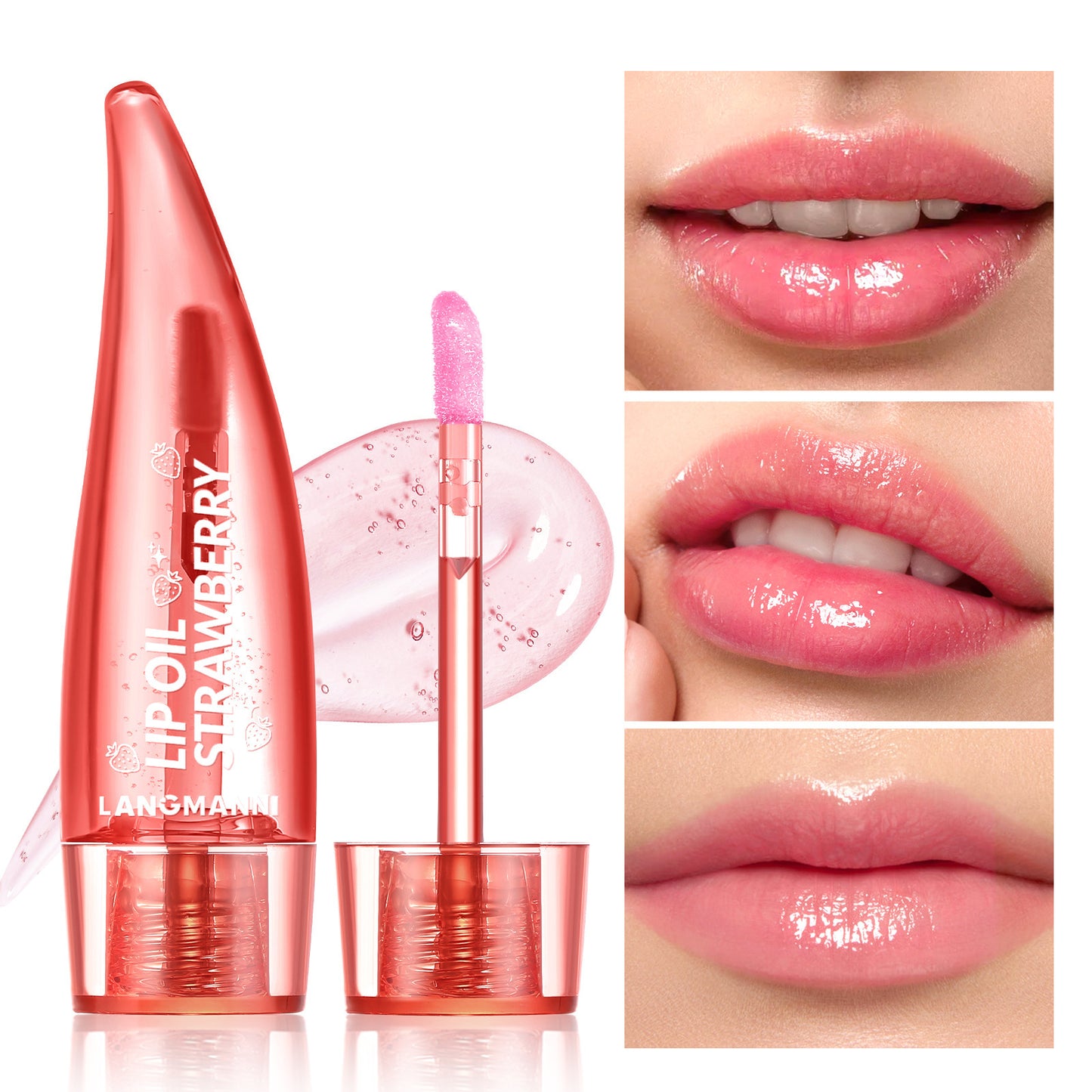 Strawberry Flavor Aloe Lip Gloss Nourishing Moisturizing ARZ