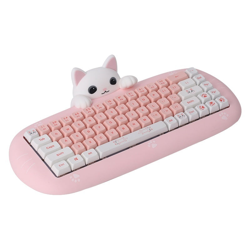 Wireless Bluetooth E-sports Games Cute Mini Office Mechanical Keyboard ARZ