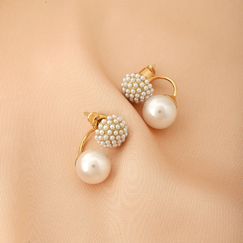 Pearl Earrings Classic Style Advanced Simple S925 Silver ARZ