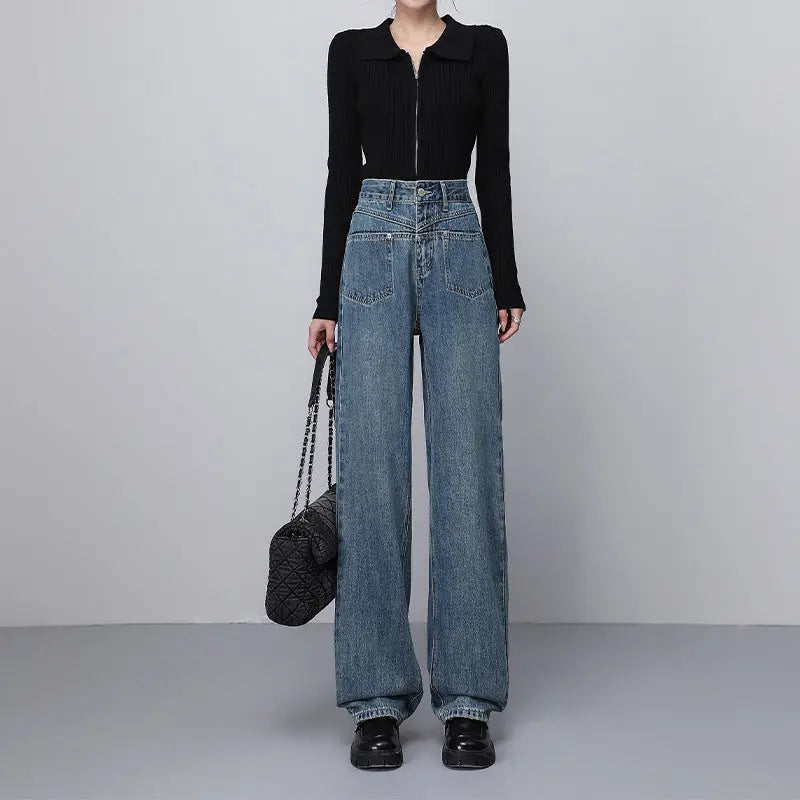 Fashionable Narrow Wide-leg Jeans For Women ARZ