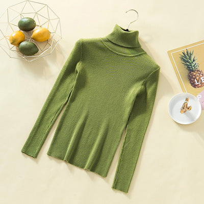 Turtleneck Sweater Women Knit Bottoming Shirt Winter Keep Warm Trendsi