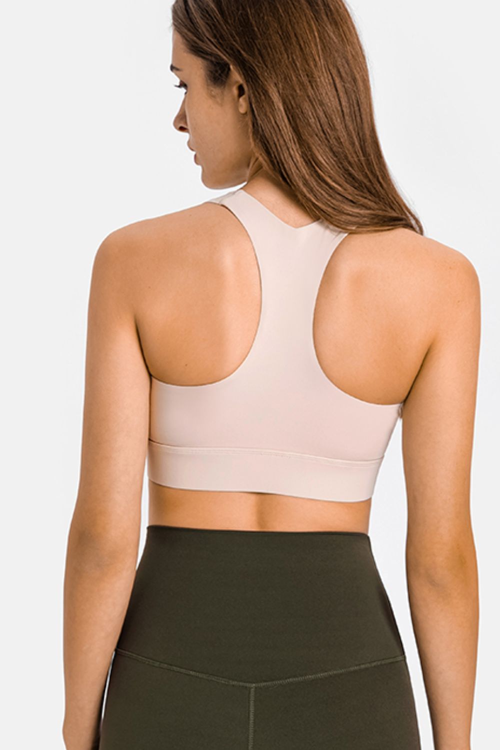 Millennia Zip Up Racerback Sports Bra Trendsi