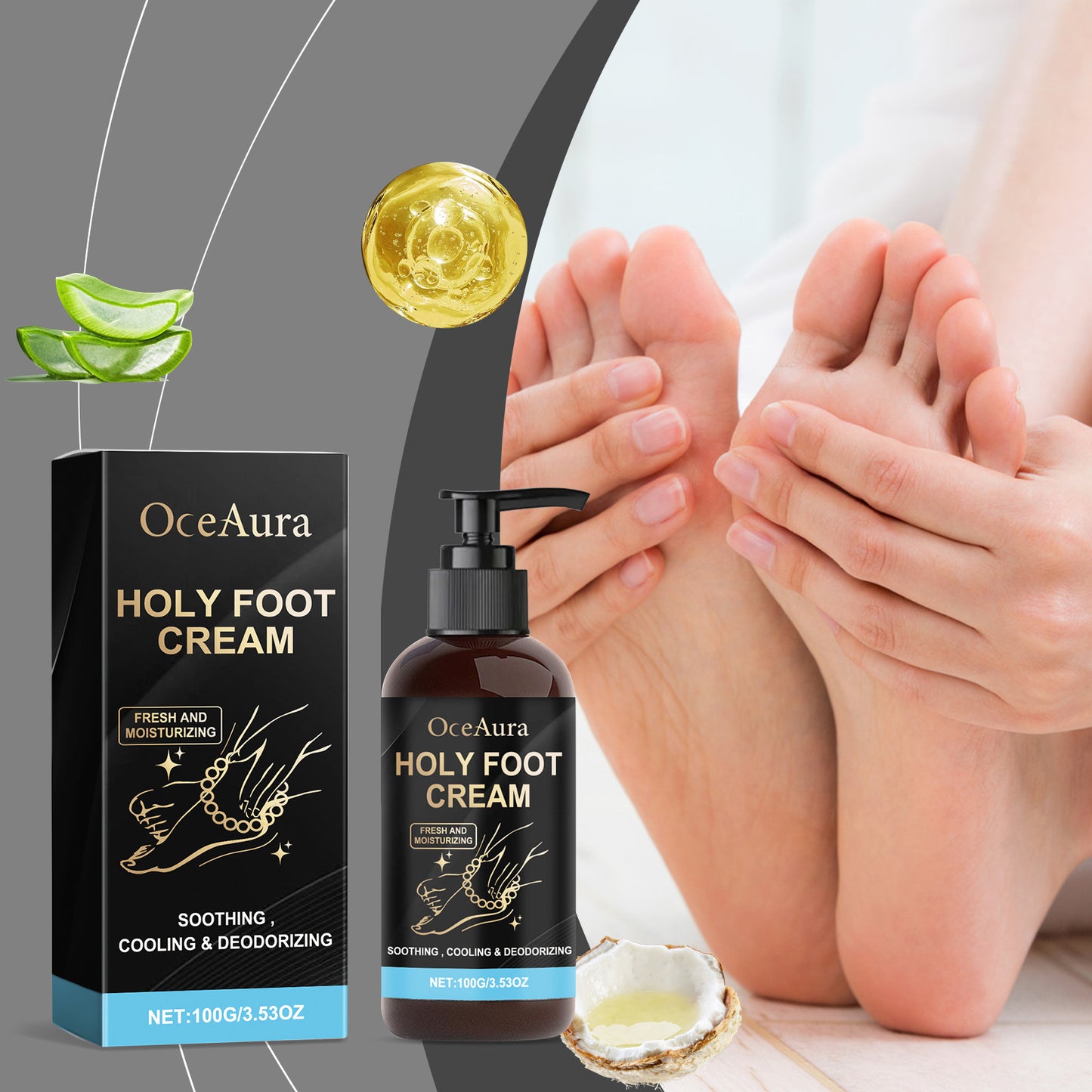 Fresh And Moisturizing Heel Massage Foot Care Skin Foot Neck Cream ARZ