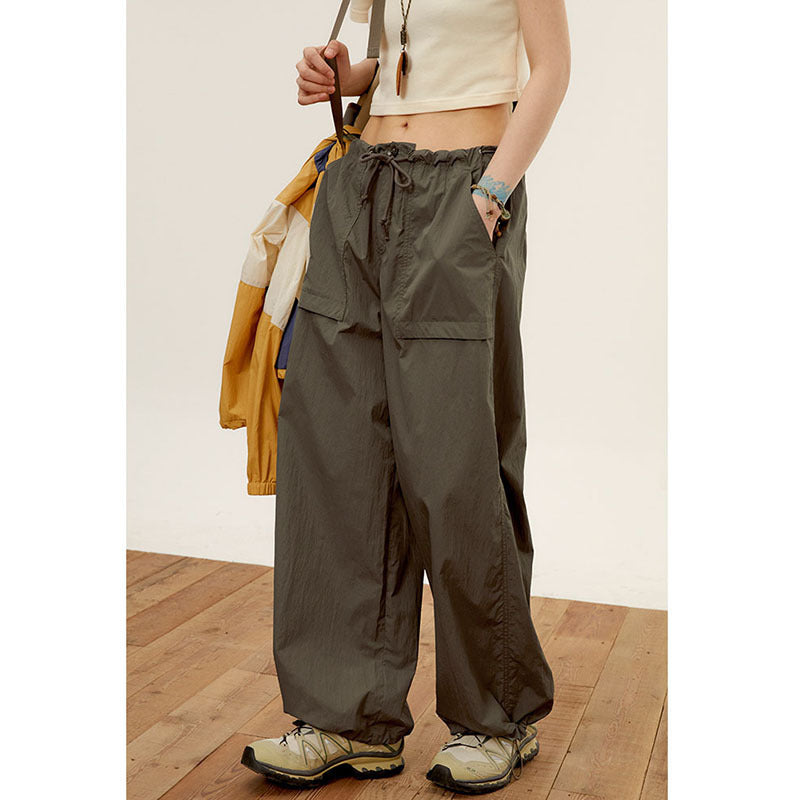 Women's Summer American-style Wide-leg Pants With Pockets ARZ