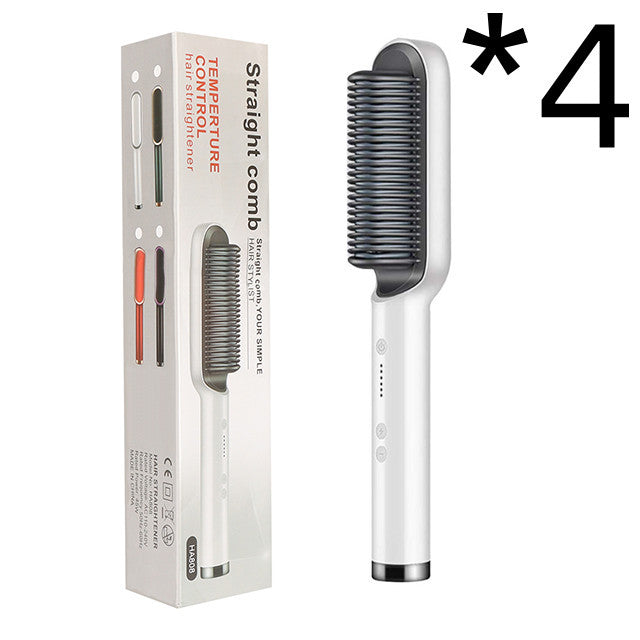 New 2 In 1 Hair Straightener Hot Comb Negative Ion Curling Tong Dual-purpose Electric Hair Brush ARZ